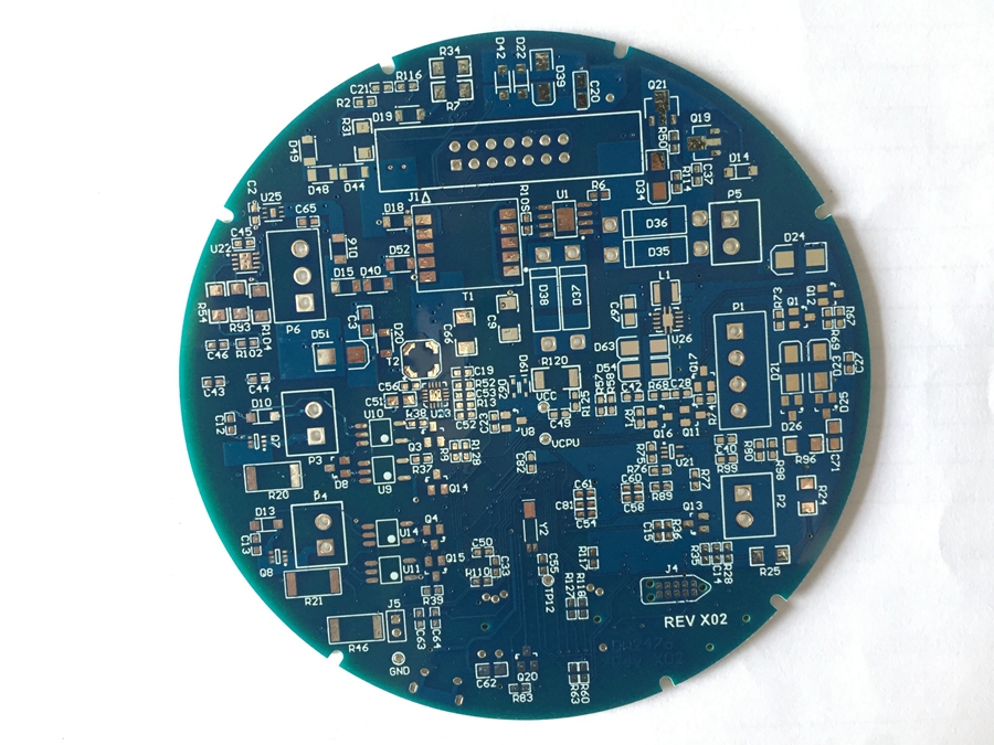 Circular blue PCB 4Layer